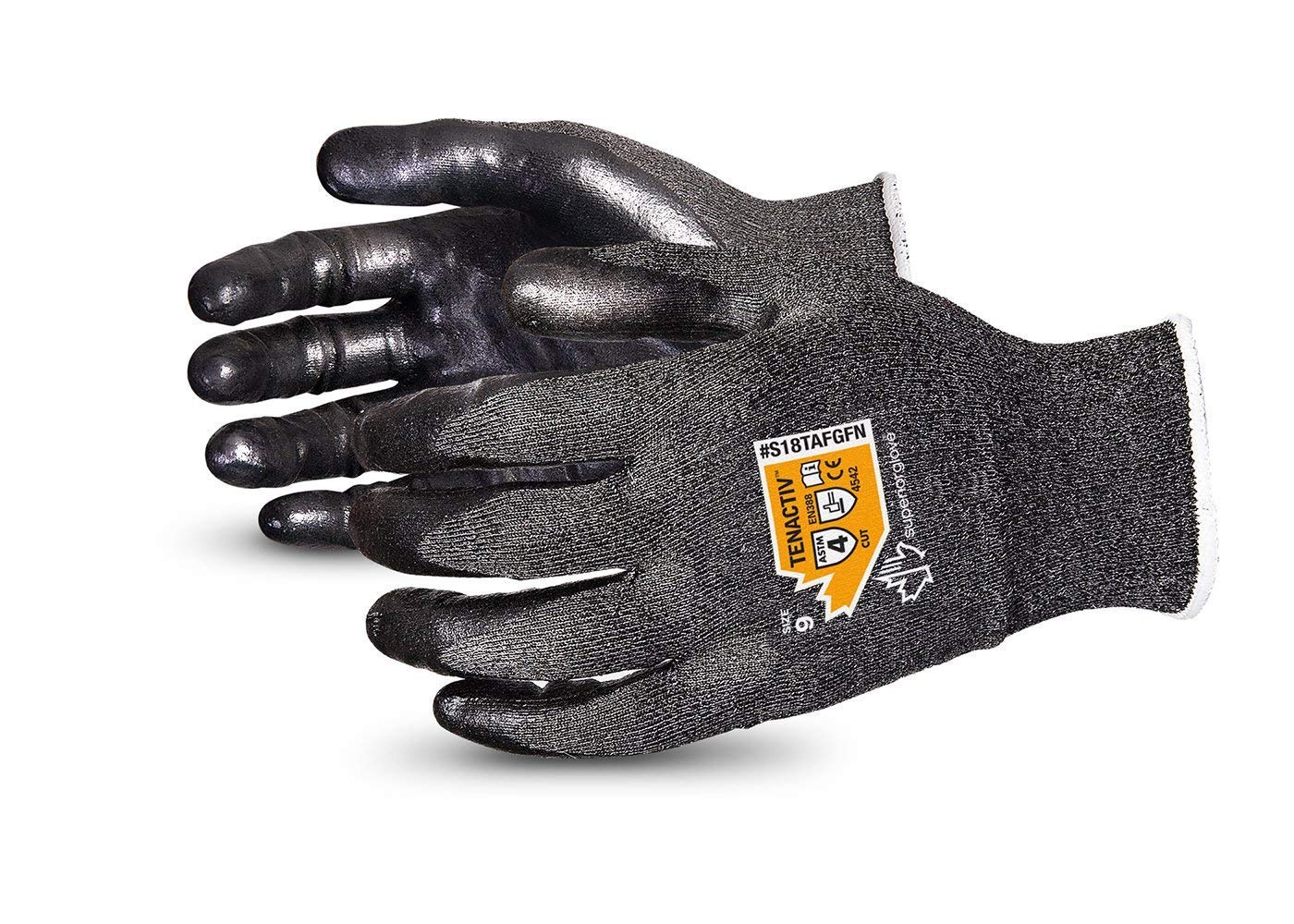 #S18TAFGFN AWARD WINNER. Superior Glove® TenActiv™ Composite Cut-Resistant Foam Nitrile Coated Work Gloves